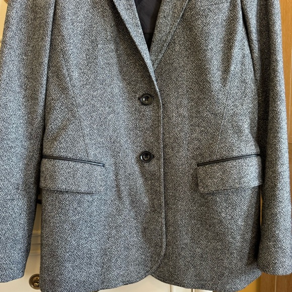 Burberry Brit Wool Tweed Coat Blazer, Quilted Lining, Gray, Women’s UK8/US6 - Picture 13 of 16